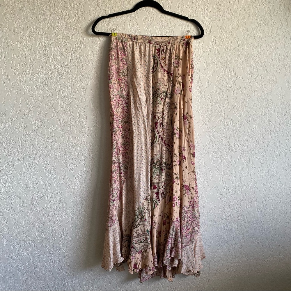 Handmade one of a kind raindrop maxi skirt